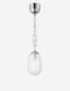 Elegant Polished Nickel 1-Light Pendant with Clear Crystal Glass