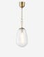 Bruckner Aged Brass 1-Light Pendant with Clear Crystal Glass Shade