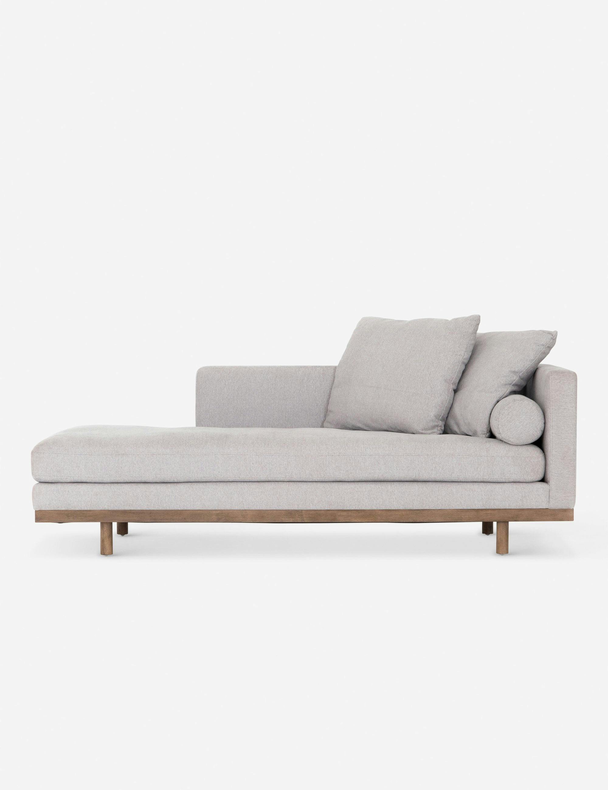 Sarah Right-Facing Grey Performance Chaise Lounge
