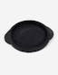 Carbonized Black Solid Wood 23.5" Round Decorative Tray
