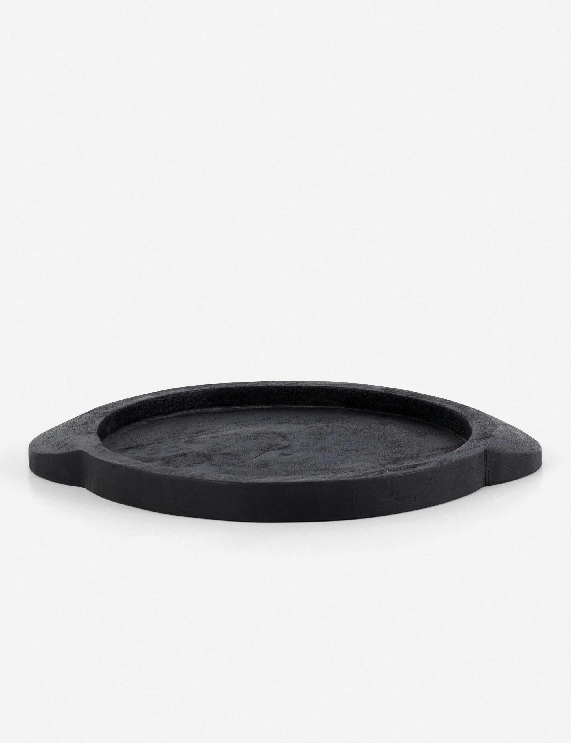 Lylah Round Tray - Carbonized Black
