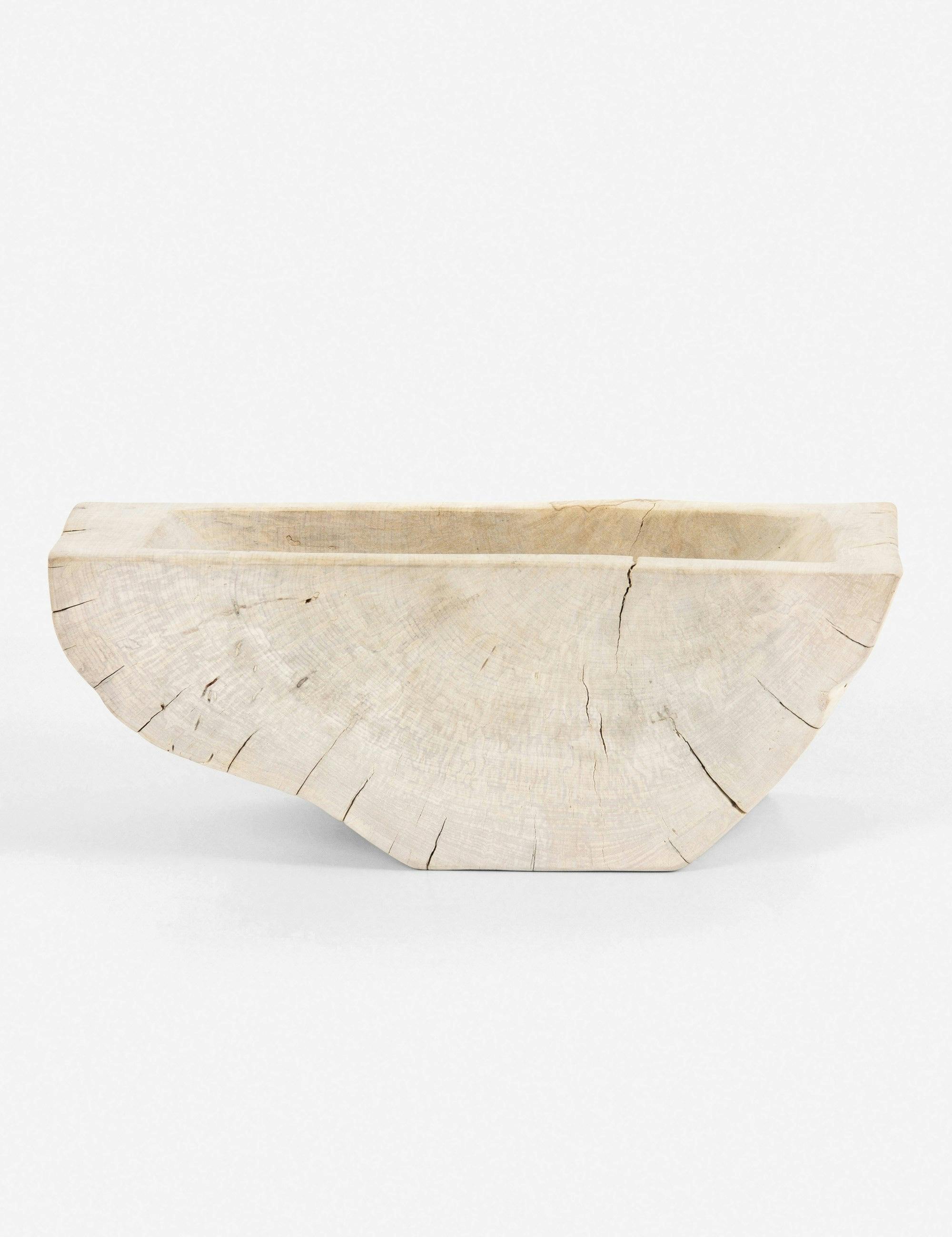 Lori Centro Ivory Wood Decorative Bowl