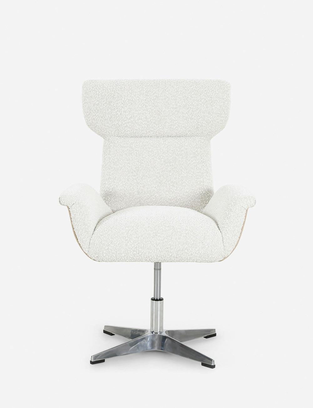 Dia Natural Boucle Winged Arms Swivel Office Chair