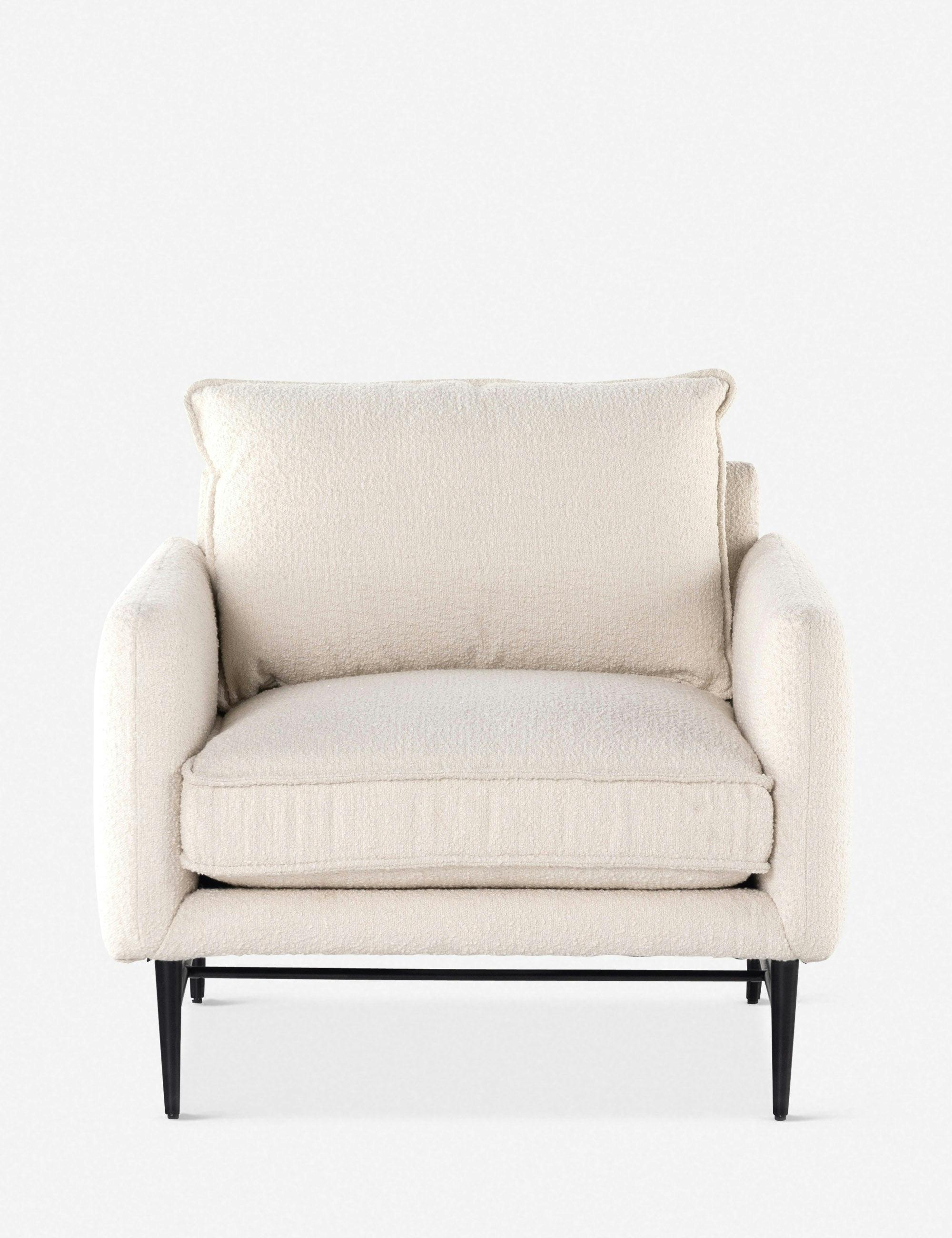 Easton Cream Velvet Contemporary Stationary Chair
