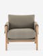 Villa Olive Contemporary Wood Accent Chair with Decorative Toggles