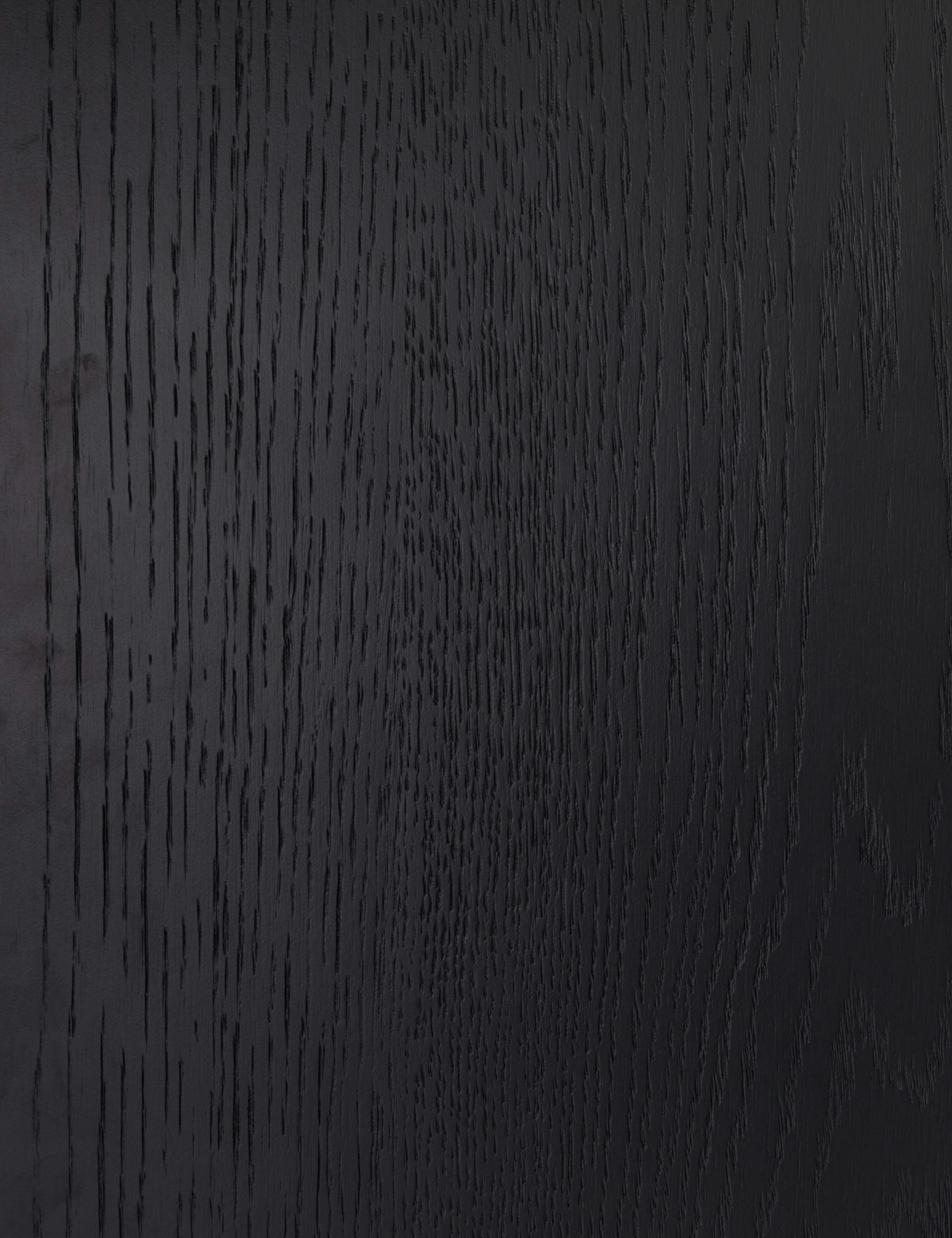Contemporary Black Solid Oak 38" Adjustable Shelving Curio Cabinet