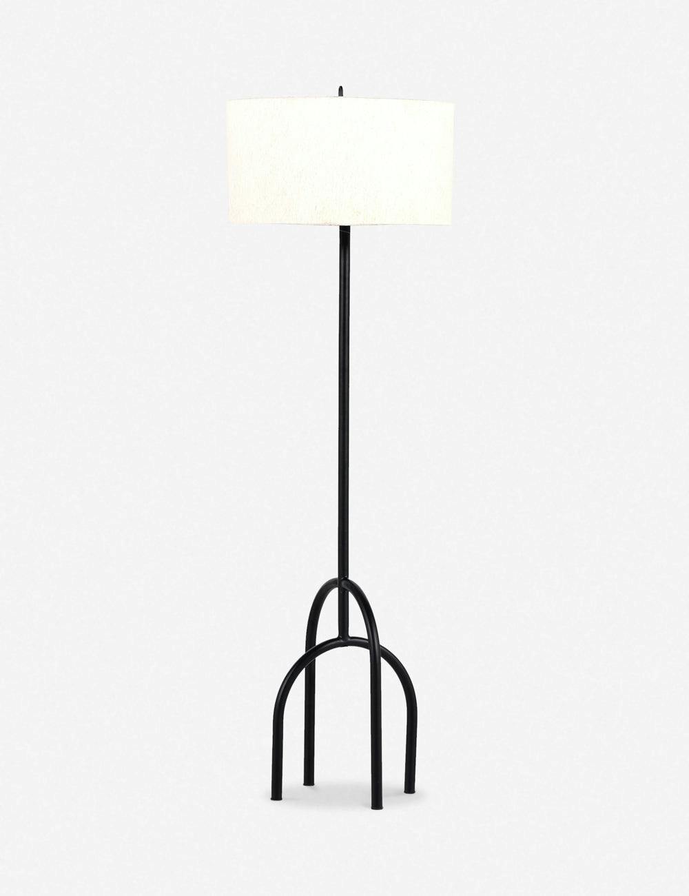Arcadian Matte Black 63" Tubular Iron Floor Lamp