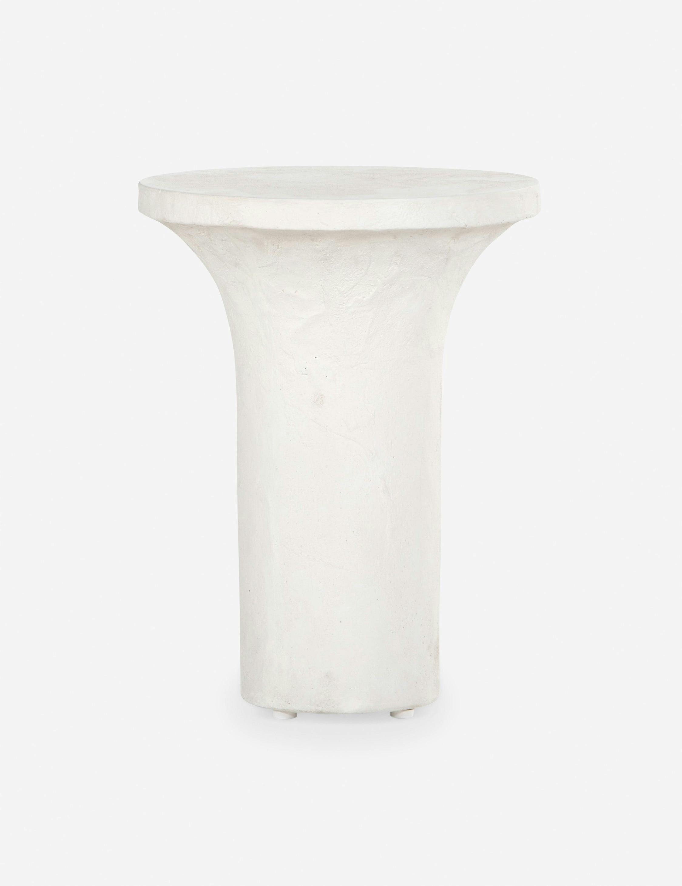 Ramos Tall Round Side Table - White
