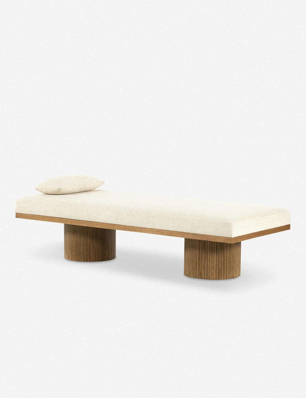 Kennedy Cream Performance Wood Chaise Lounge