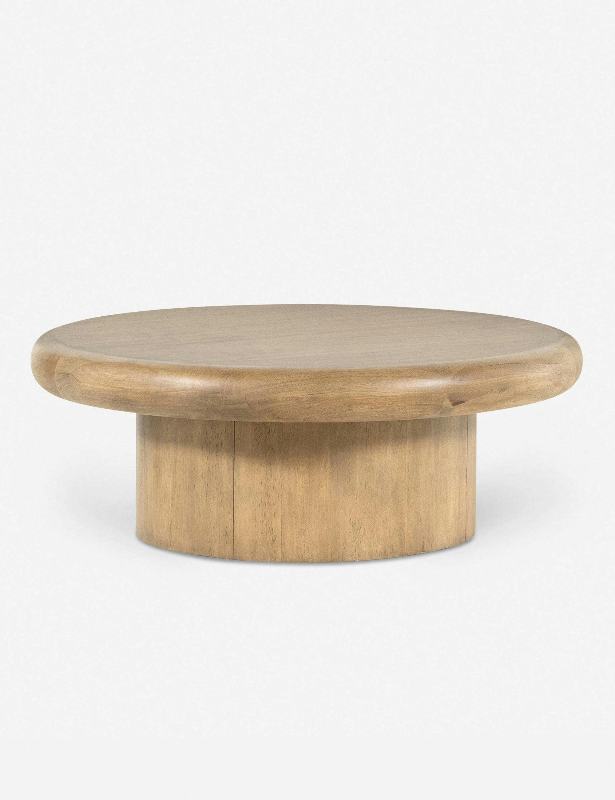 Jono Rustic Brown Solid Wood Round Coffee Table
