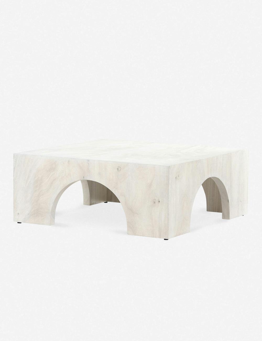 Architectural Bleached Guanacaste Square Coffee Table, 40"