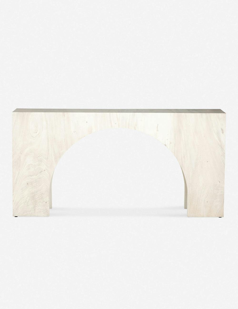 Xian Natural White Wood Rectangular Console Table