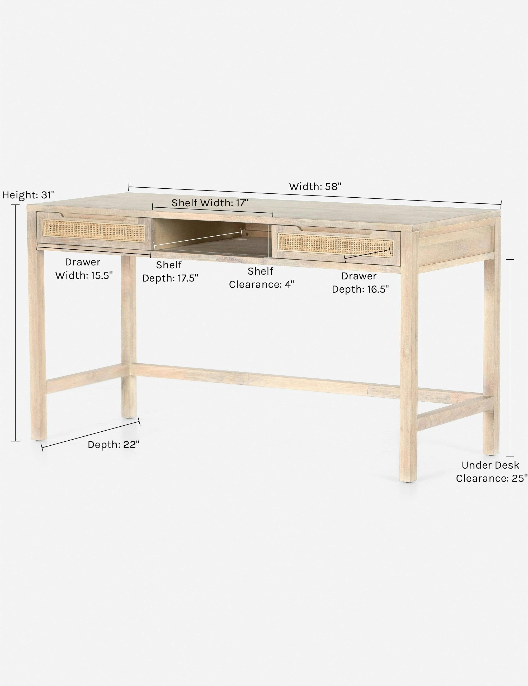 Margot Modular Desk - Whitewash