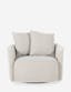 Delta Bisque Swivel Armchair with Pillow Cushions