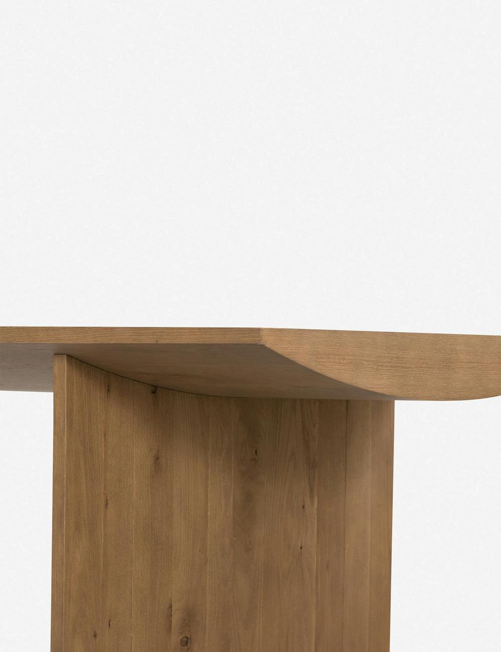 Contemporary Warm Oak Veneer Rectangular Dining Table for Eight