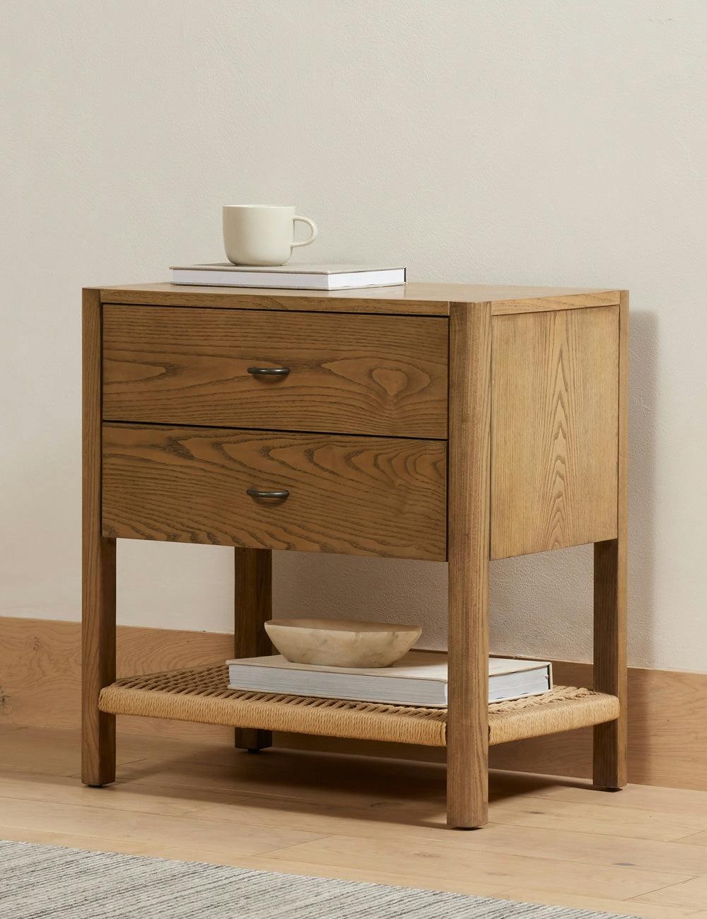 Laird 2-Drawer Natural Nightstand