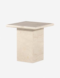 Leonel Side Table - Cream Marble