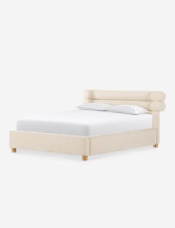 Tomi Platform Bed - Cream / Queen