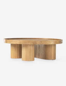 Skyler Rustic Lodge Natural Wood Round Coffee Table