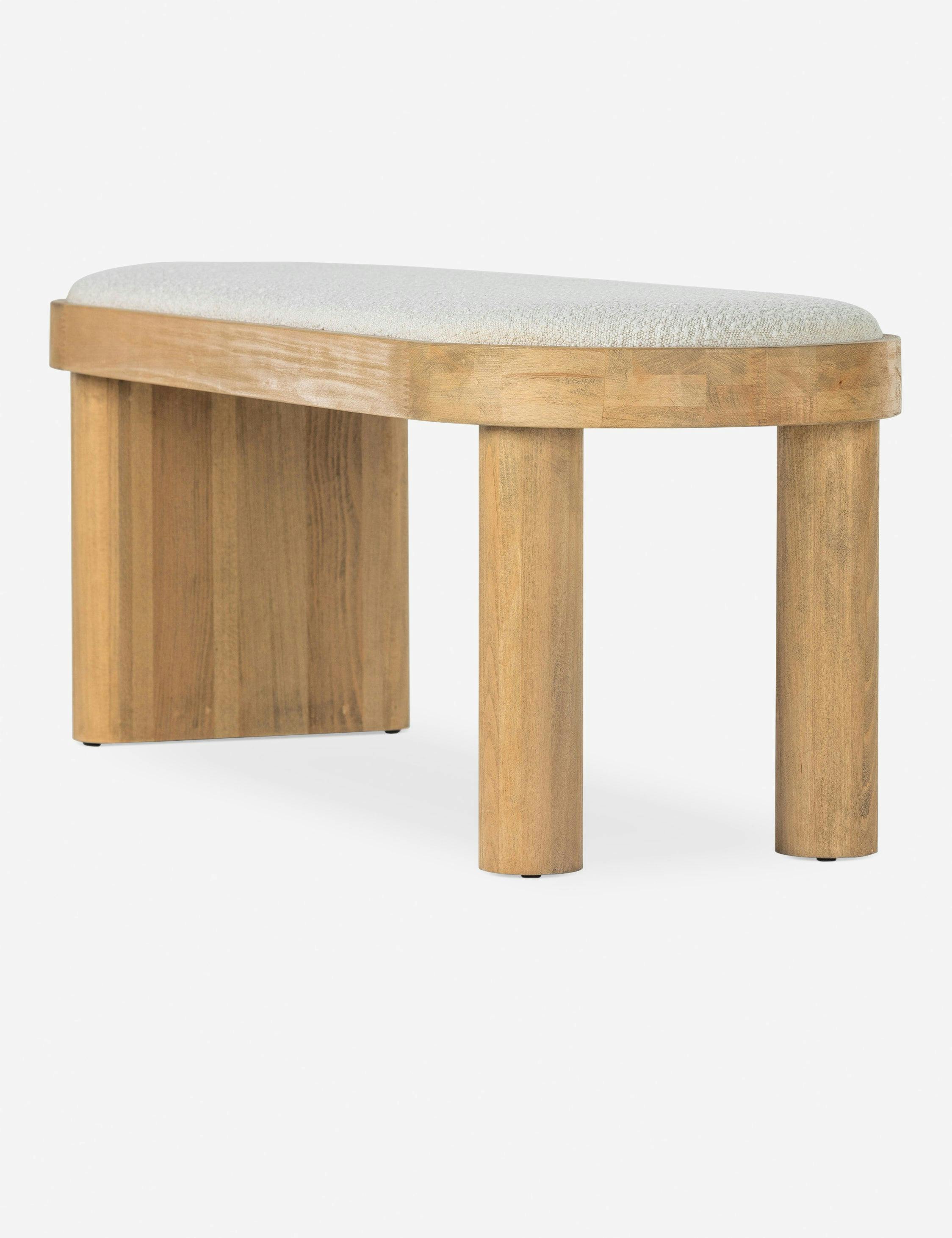 McNamara Natural Wood Upholstered Bench