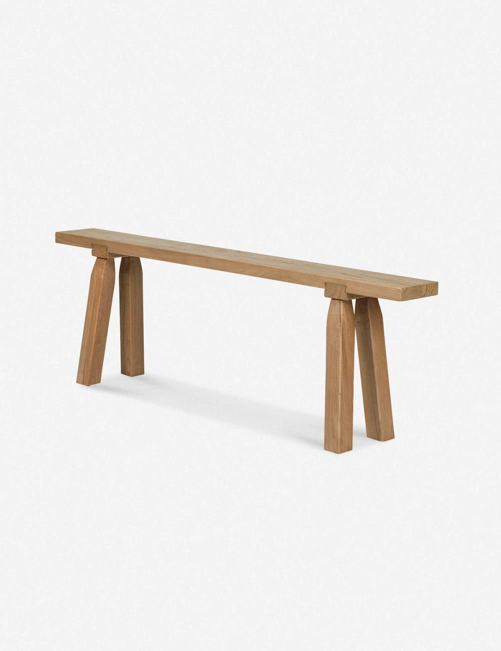 Leif Natural Reclaimed Elm Wood Entryway Bench