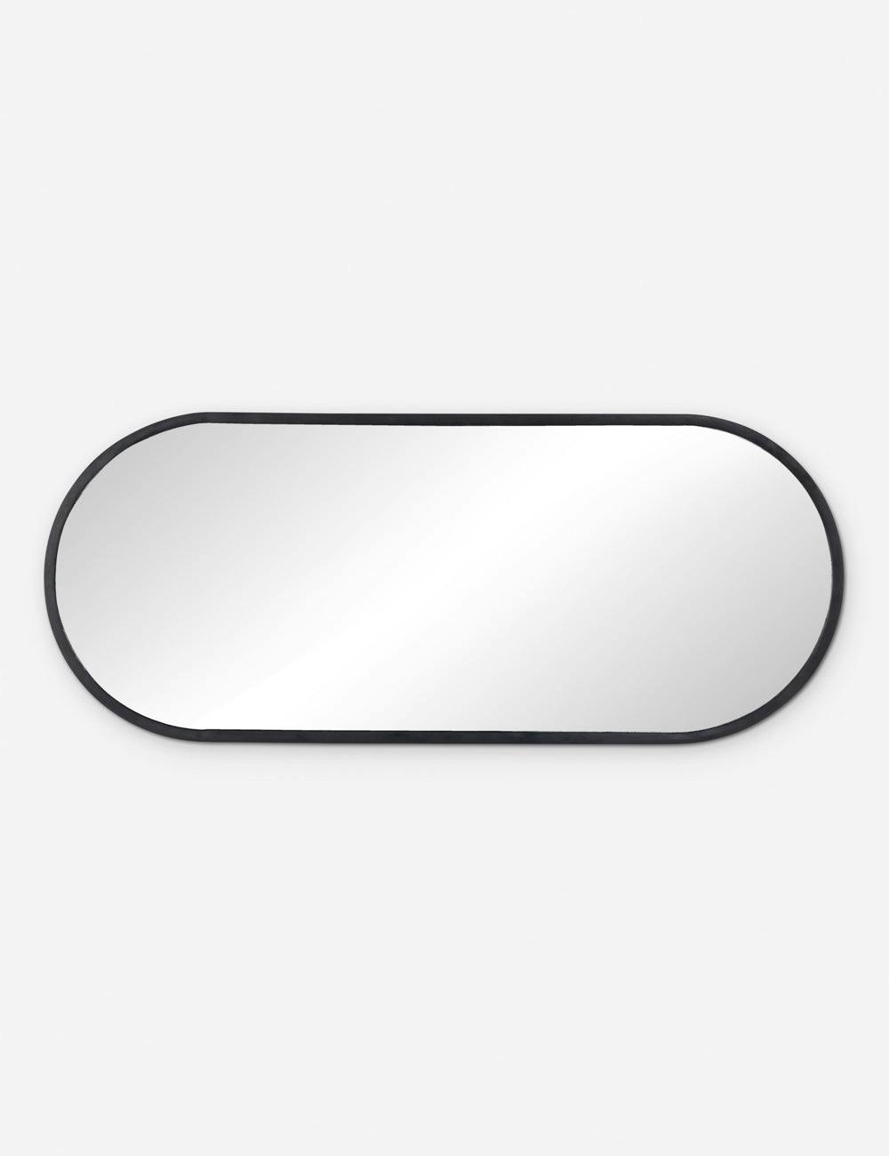 Sleek Rectangular Full-Length Mirror in Matte Black