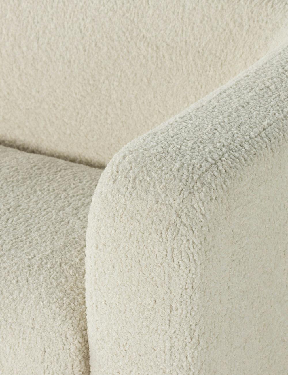 Jorge 84" Natural Sheepskin Upholstered Sofa