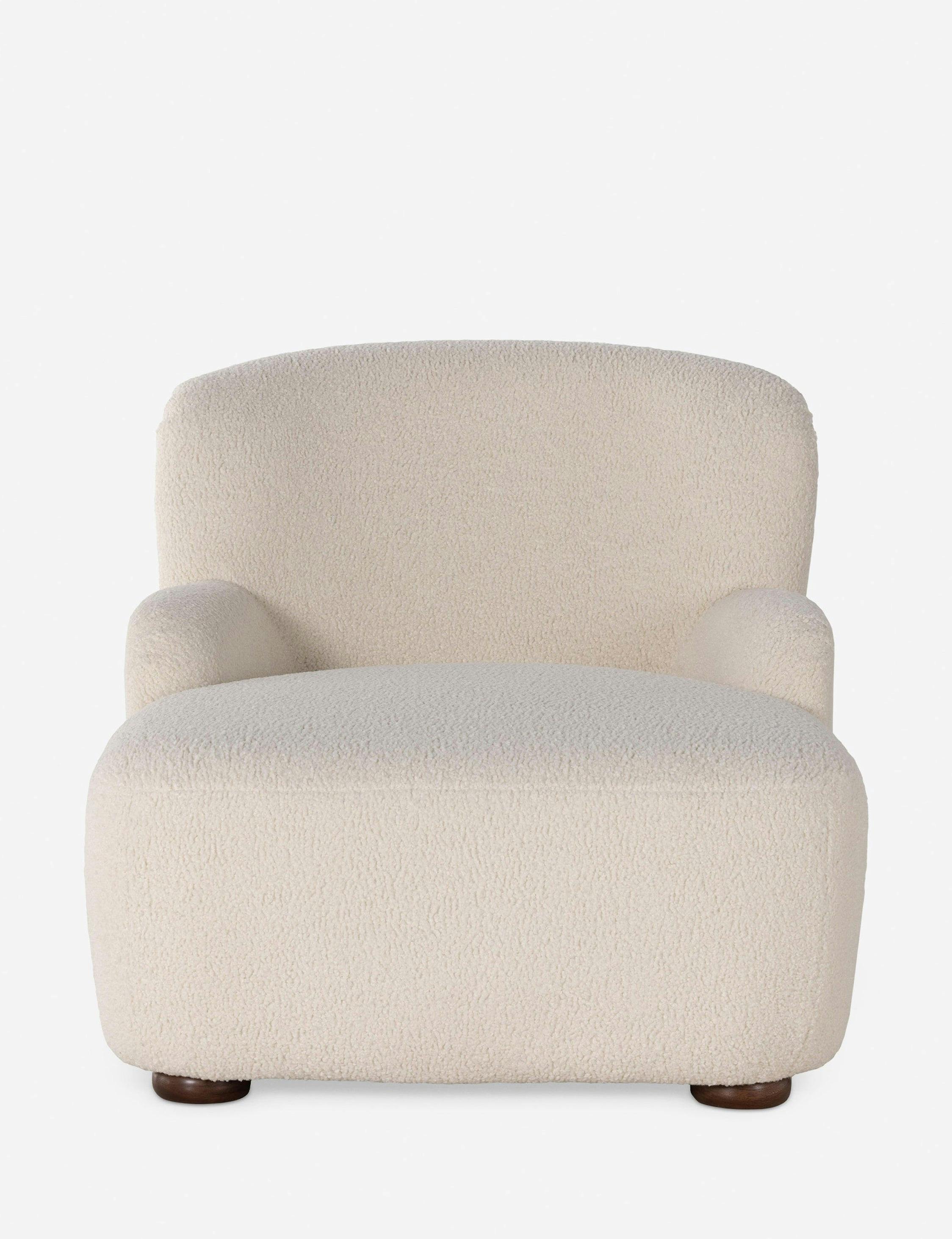 Preston Natural Sheepskin Upholstered Chaise Lounge