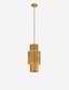 Luxurious Gold Leaf Large Pendant with Crystal Accents