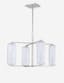 Elegant Polished Nickel 4-Light Chandelier with Etched Glass Capsules