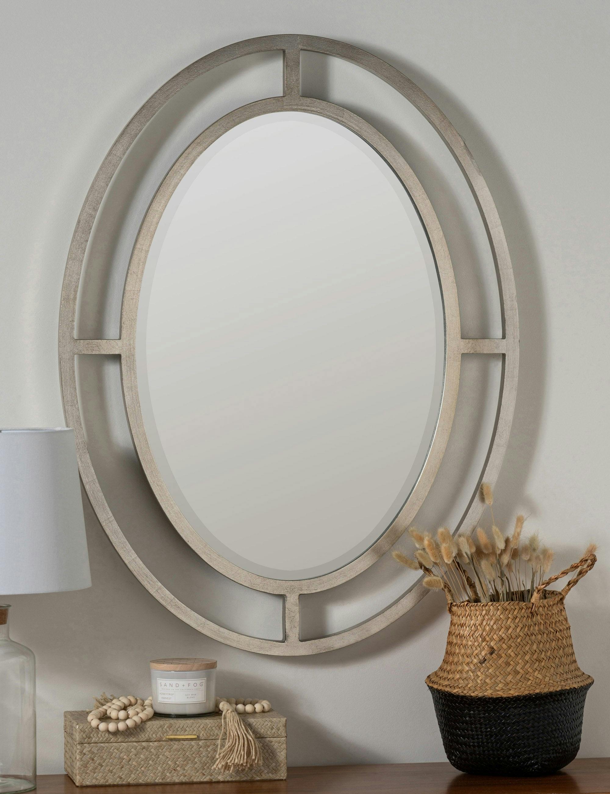 Samia Oval Mirror - Silver