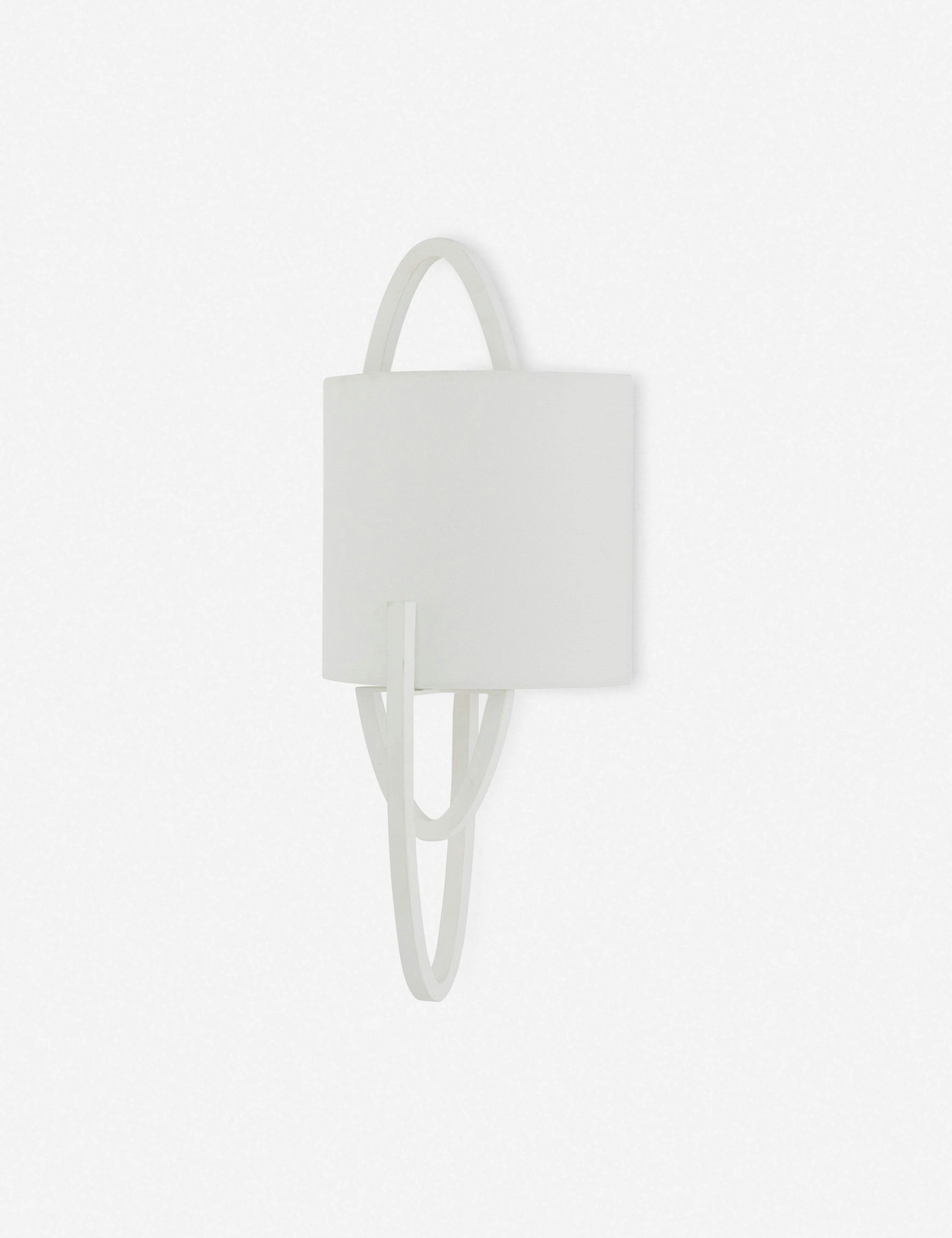 Obra White 1-Light Flush Mounted Sconce
