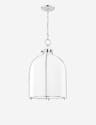 Sybil Pendant Light - Opal / Curved / Polished Nickel