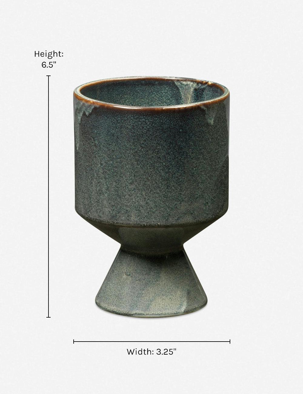 Berkeley Blue Ceramic Geometric 3-Piece Pot Set