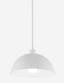 Tygo White Gesso 1-Light Dome Pendant with Metal Shade