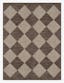 Palau 9' x 12' Brown Flatweave Wool Geometric Area Rug