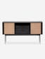 Zennie Black Wood and Steel 59" 2-Drawer Sideboard