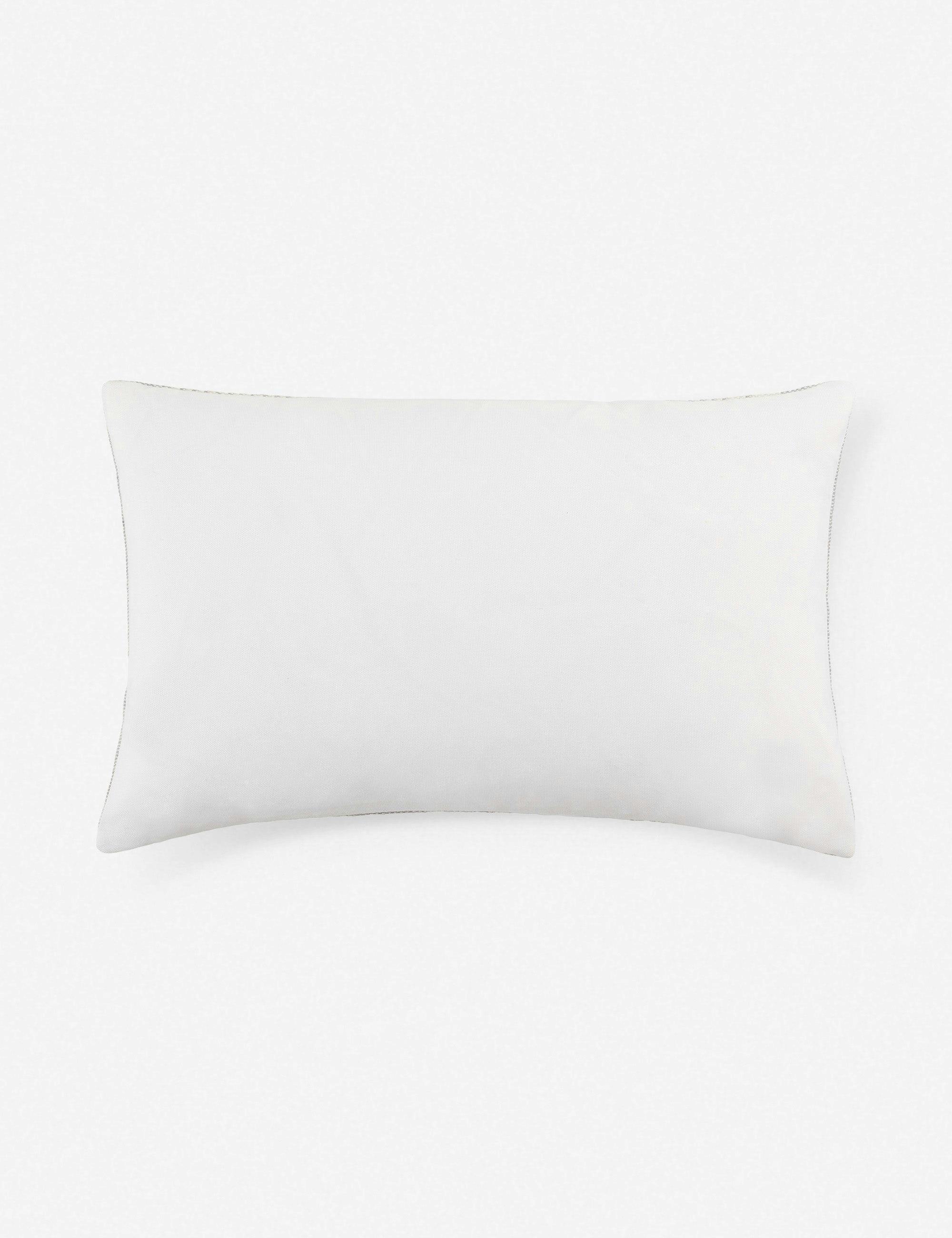 Kristian Striped Gray PET Yarn 13" x 21" Indoor/Outdoor Pillow