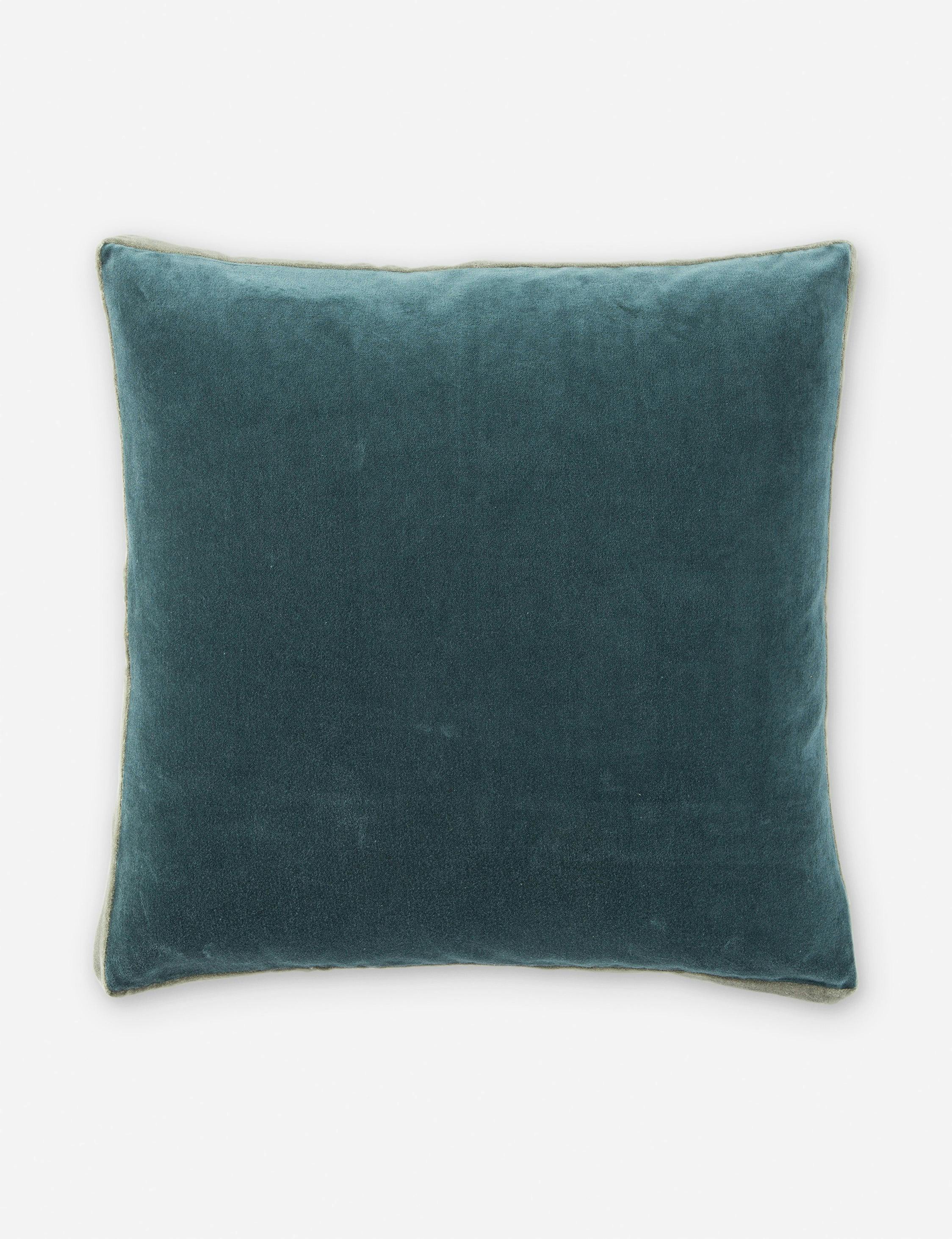 Clune Pillow - Teal and Gray / Polyester
