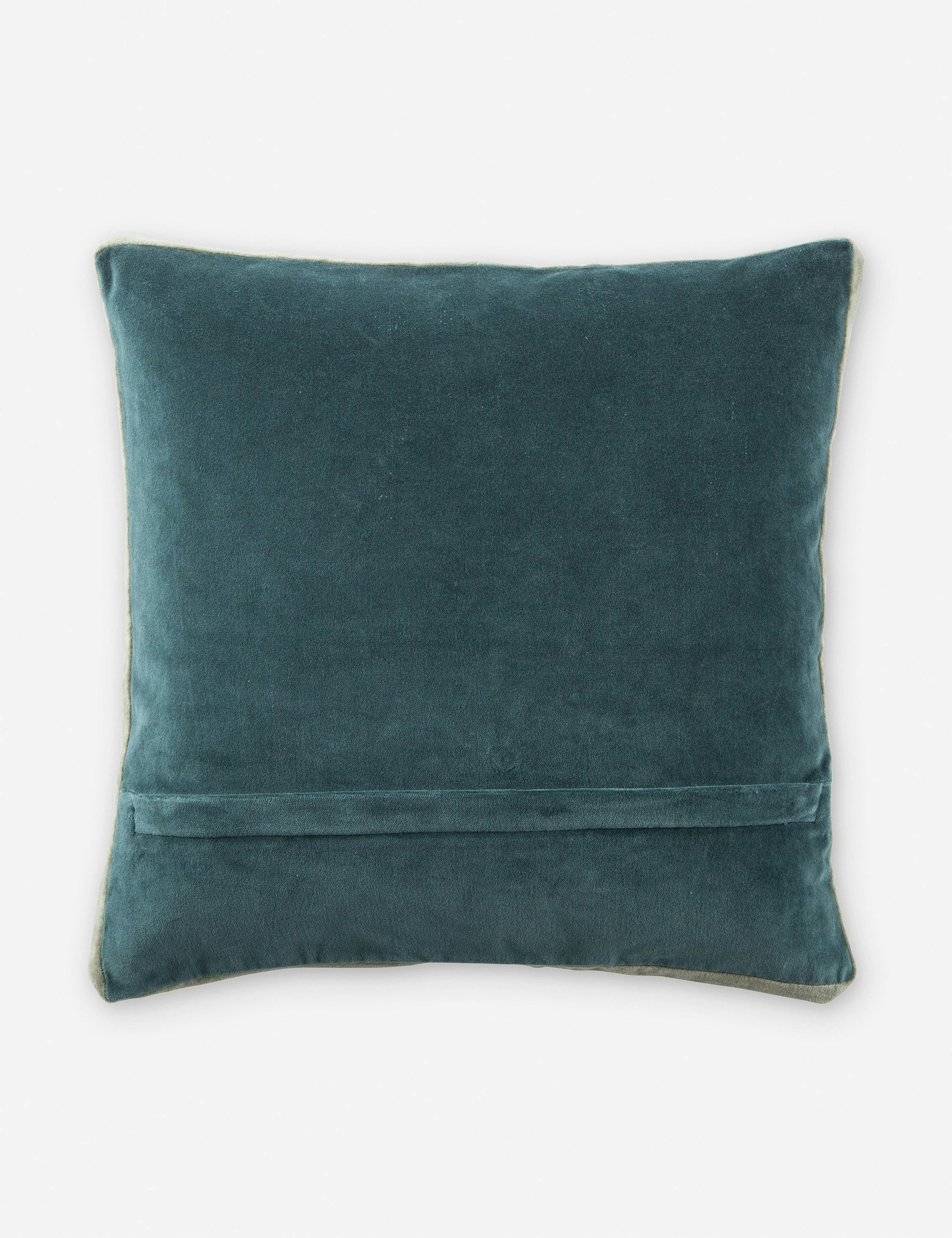 Clune Pillow - Teal and Gray / Polyester