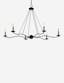 Transitional Forged Iron 54" Wide Taper Candle Chandelier in Black