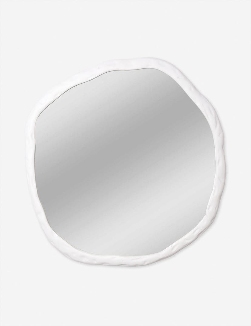 Rogelio Round Mirror - White / Small