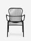 Alsop Beige and Stone White Aluminum Outdoor Dining Chair