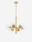 Elysian Aged Brass 6-Light Globe Chandelier with Clear Glass Shades