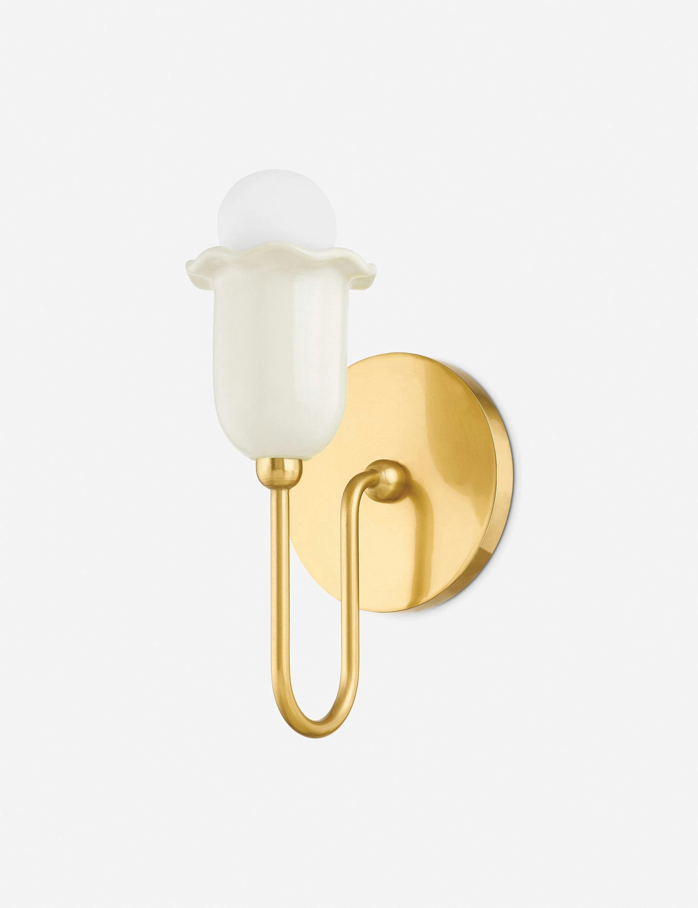 Lucinda Sconce - Brass and White
