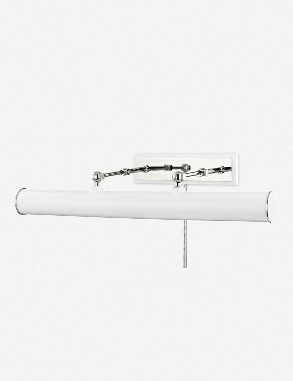 Acosta 3-Light White and Polished Nickel Picture Light