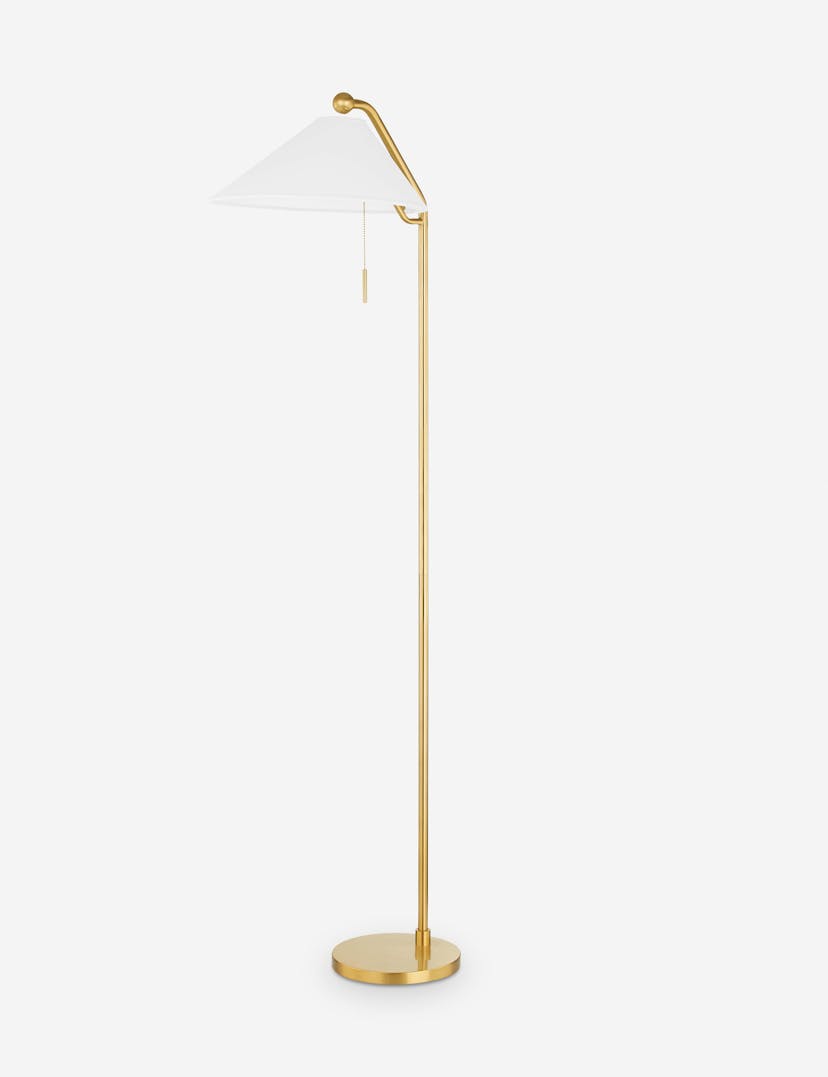 Aisa 1-Light Floor Lamp Aged Brass