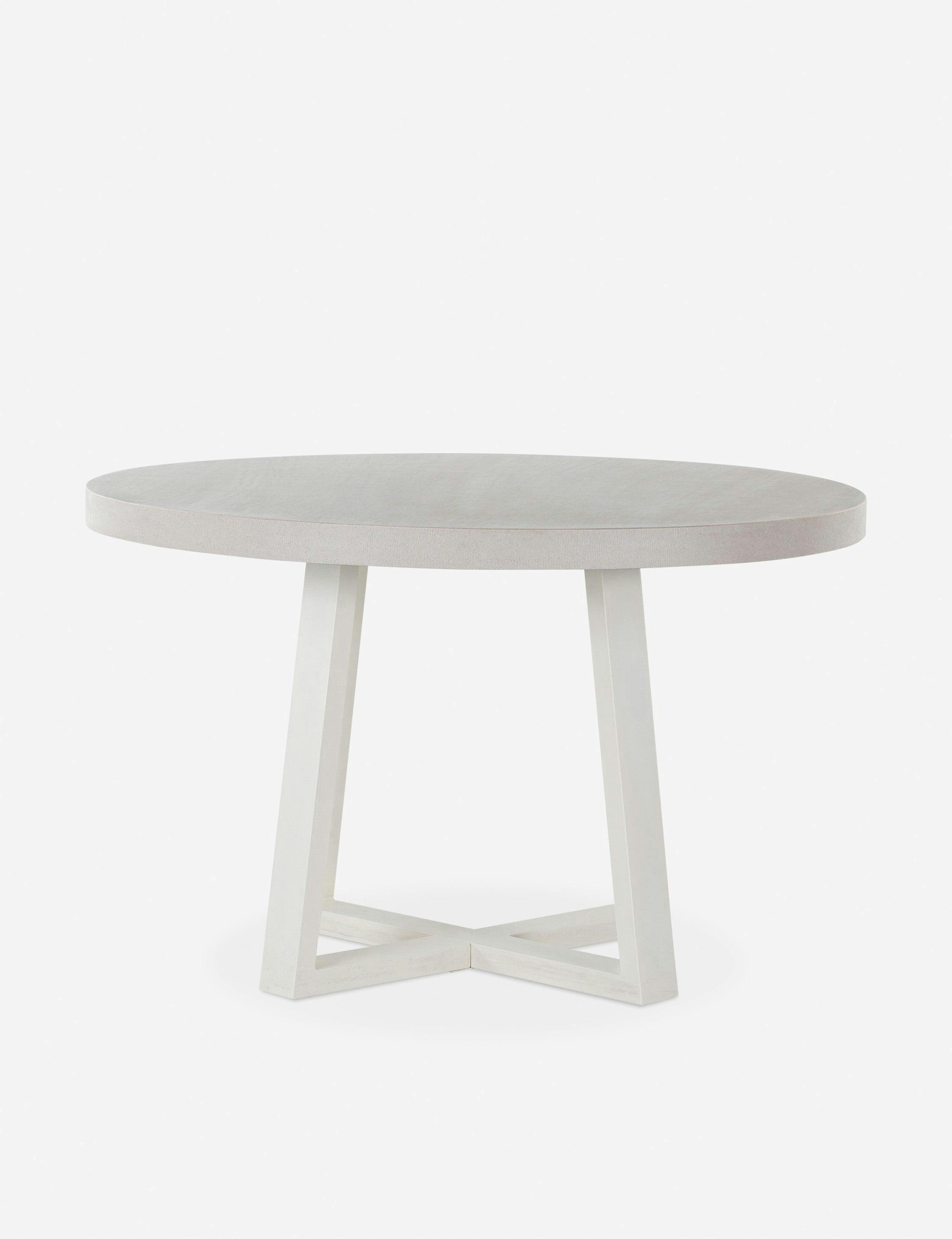 Cyrus 47'' Beige and White Round Outdoor Dining Table