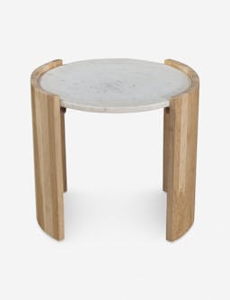 Whilem Round Side Table - White
