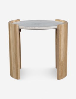 Whilem Round Side Table - White